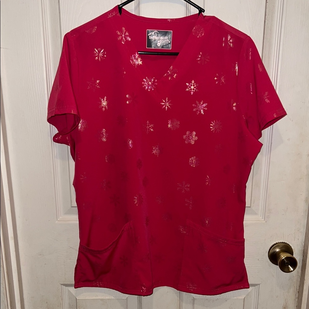 Women's Pink V-Neck scrub Top